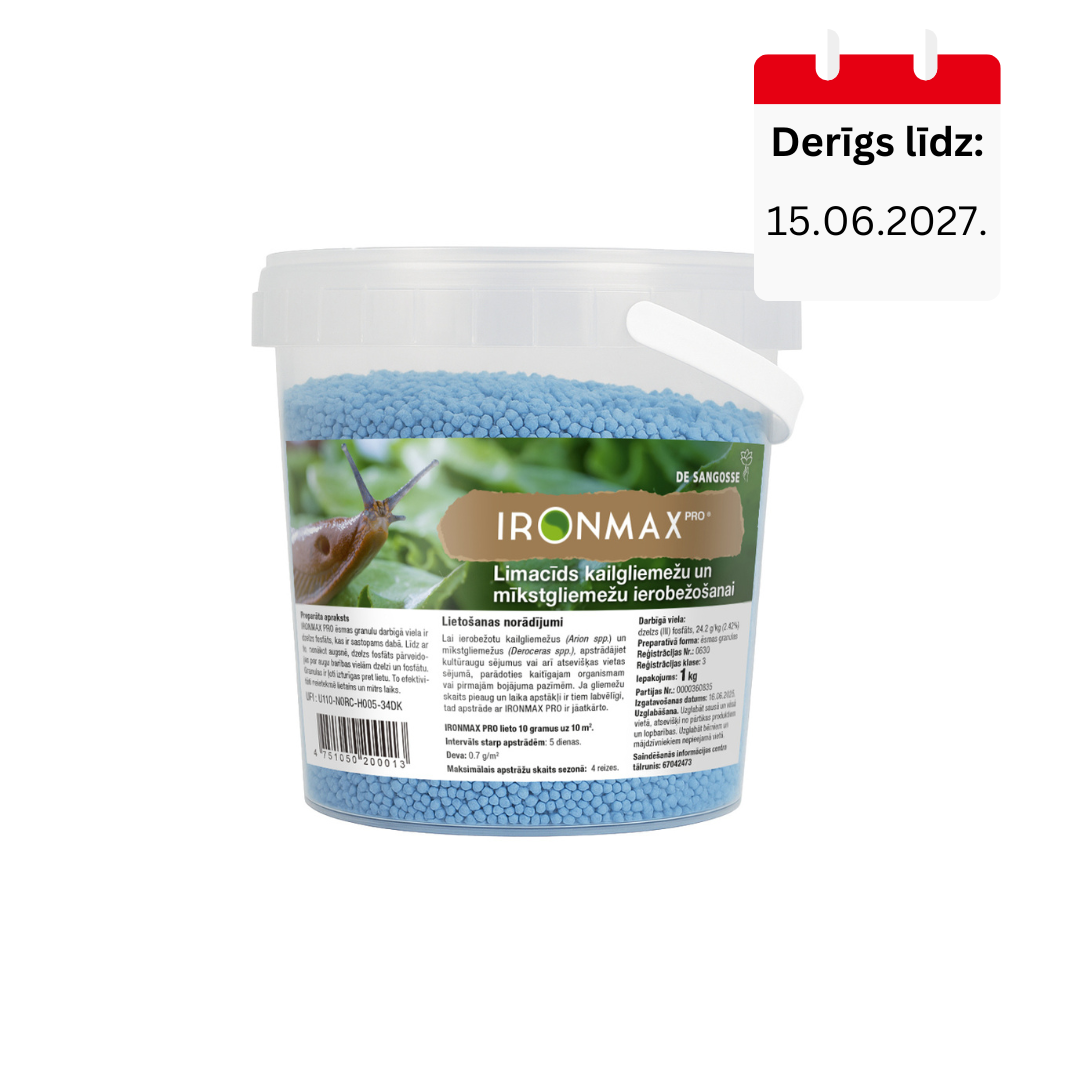 Limacīds Ironmax Pro kailgliemežu un mīkstgliemežu ierobežošanai 1kg