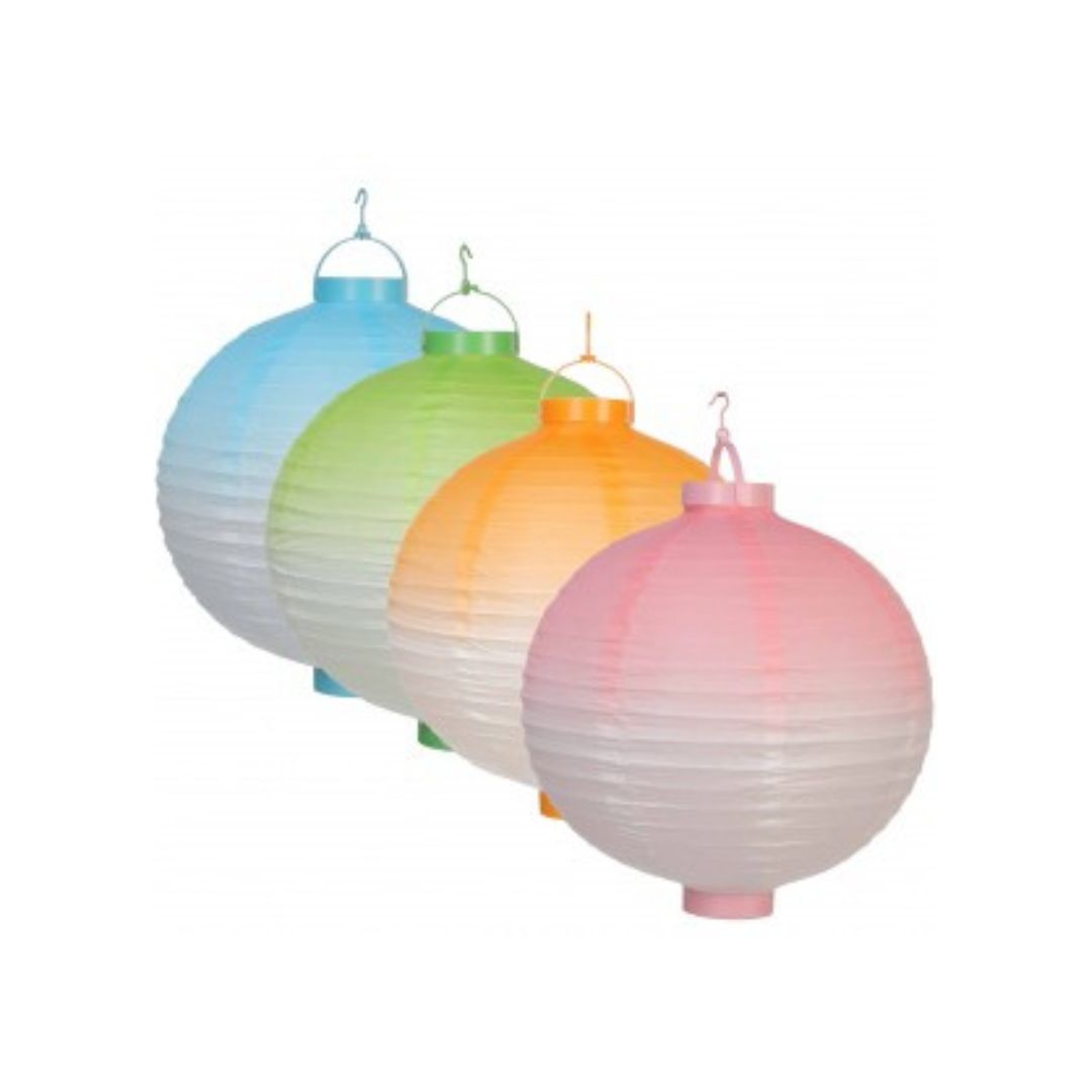 Ķīnas laterna ar LED 36x38cm zaļa