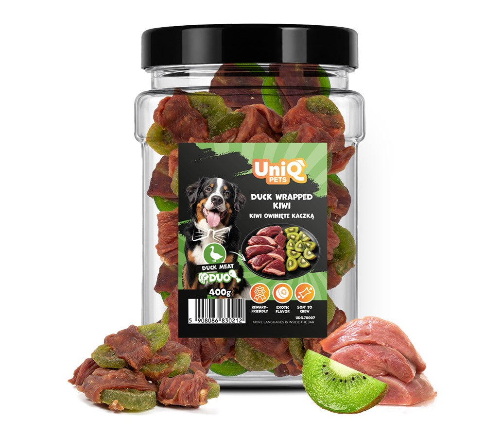 Suņu gardumi pīles "Pīles gaļā ietīti kivi gabaliņi" 400g ~35gab
