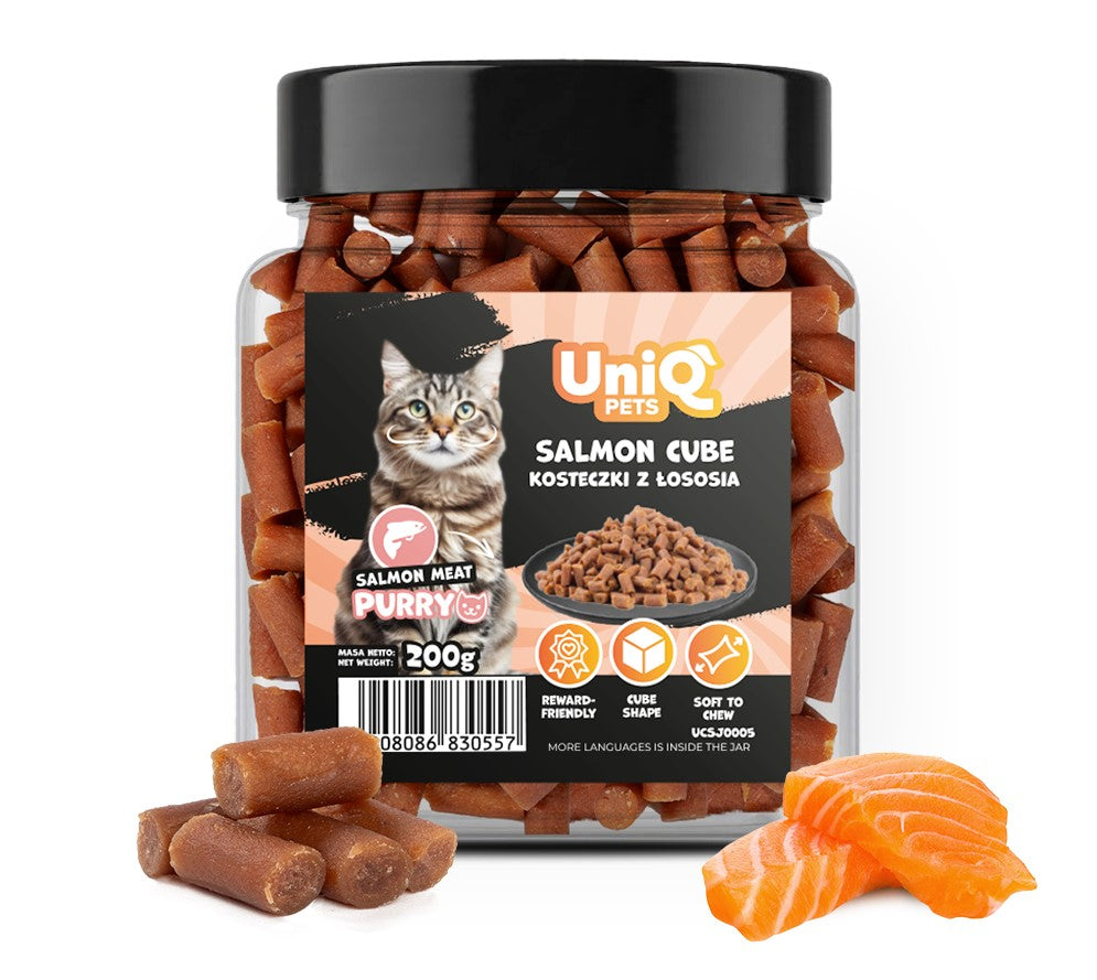 Kaķu gardumi zivs "Mīkstās laša mini nūjiņas" 200g ~200gab
