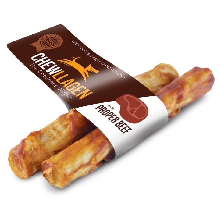 Suņu gardumi Kolagēna nūjiņas ar liellopa gaļas garšu Medium (2) 12.5cm 35gab