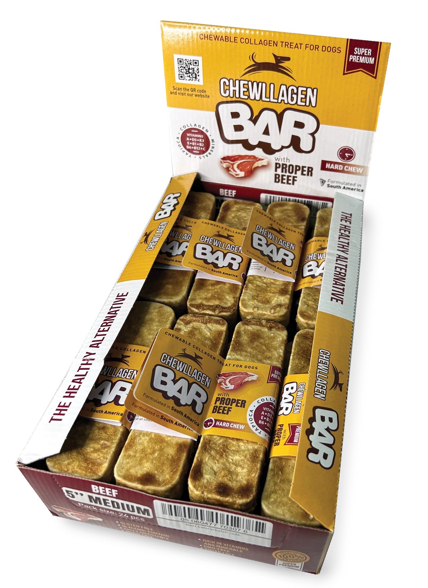 Suņu gardumi Kolagēna nūjiņas ar liellopa gaļu L 25cm 1gab