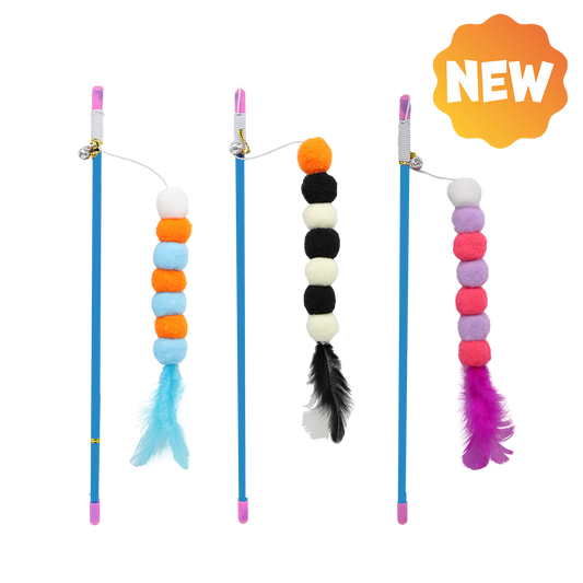 Kaķiem rotaļlieta makšķere 51cm