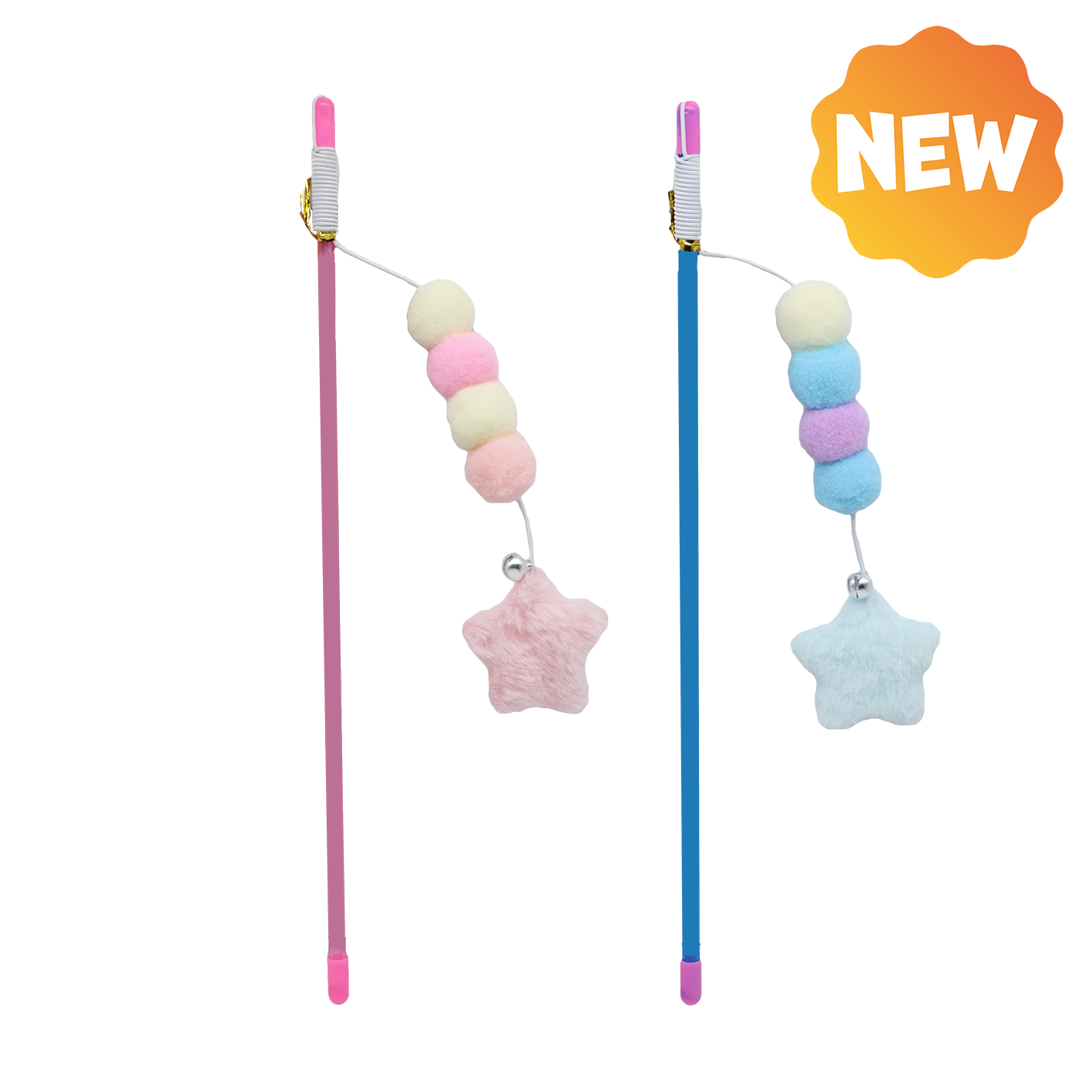 Kaķiem rotaļlieta makšķere 47cm