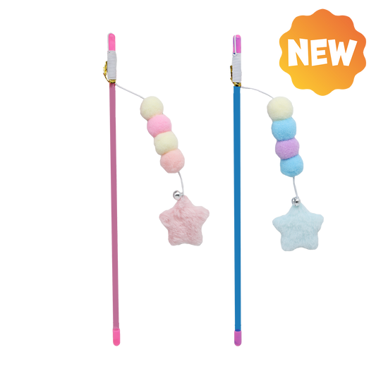 Kaķiem rotaļlieta makšķere 47cm