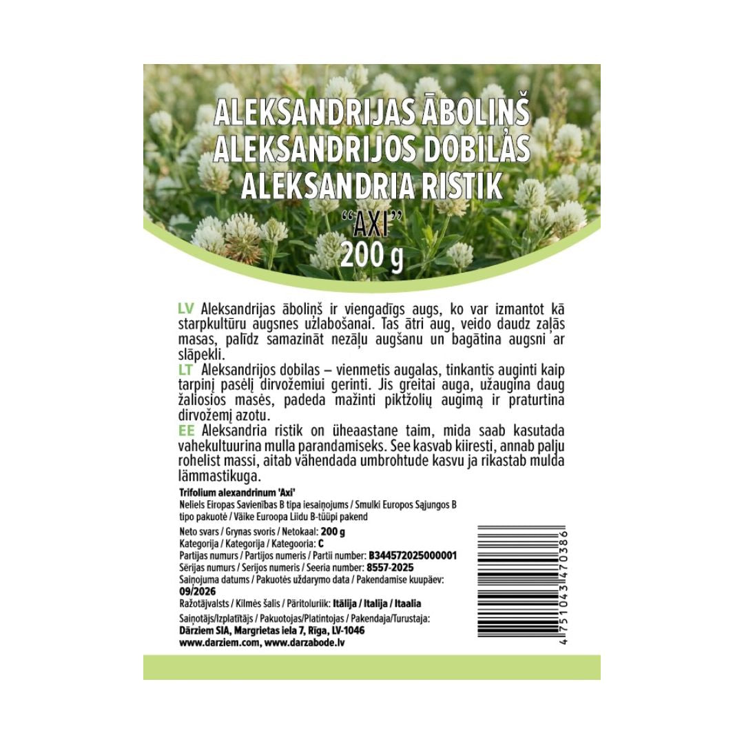 Āboliņš Aleksandrijas Axi 200g