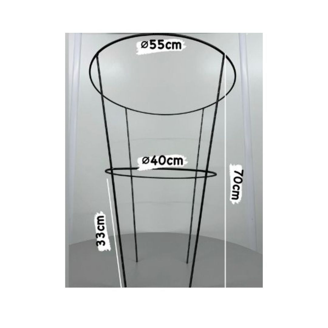 Atbalsta aplis augiem metāla 70cm