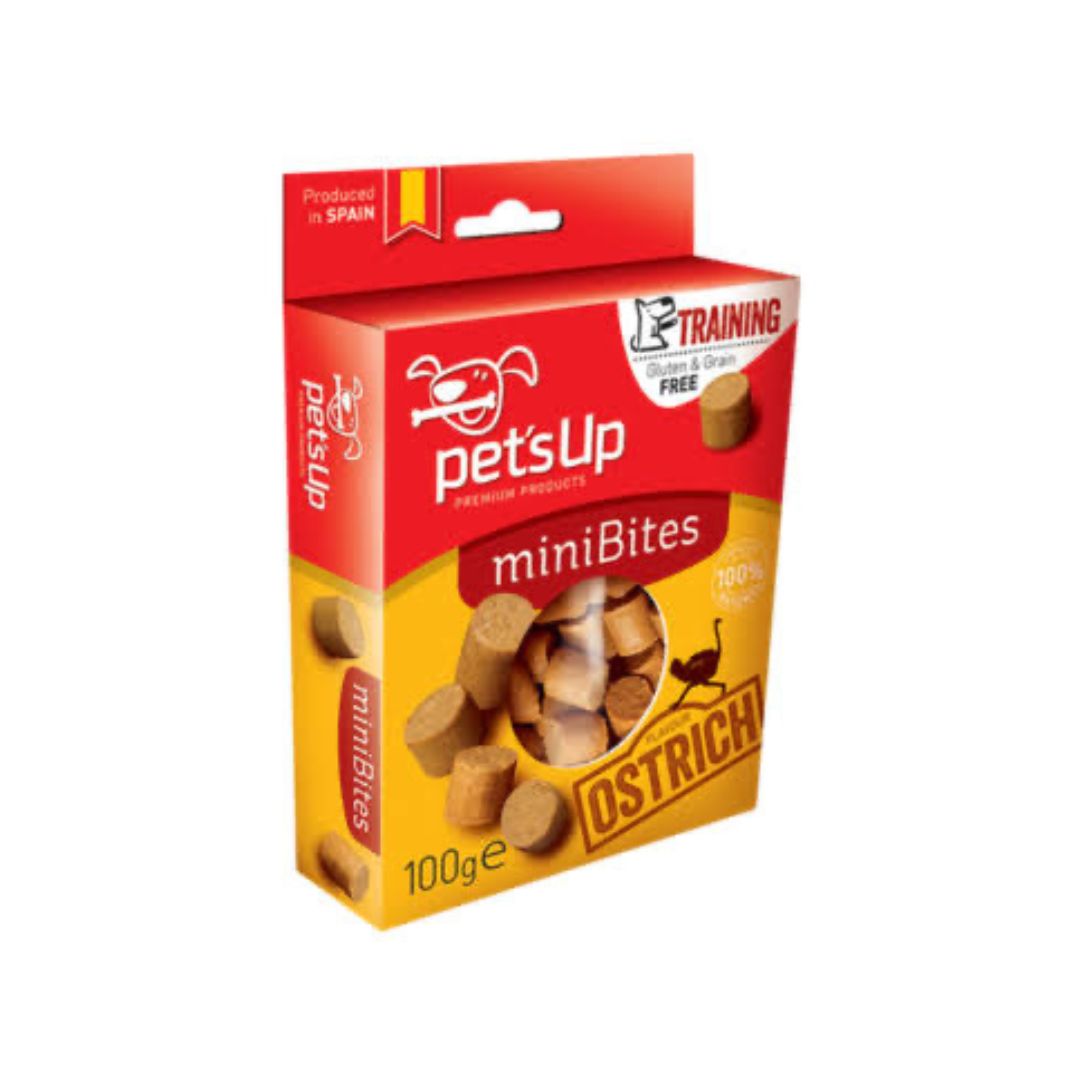 Suņu gardumi apmācībai ar strausa gaļas garšu 100g