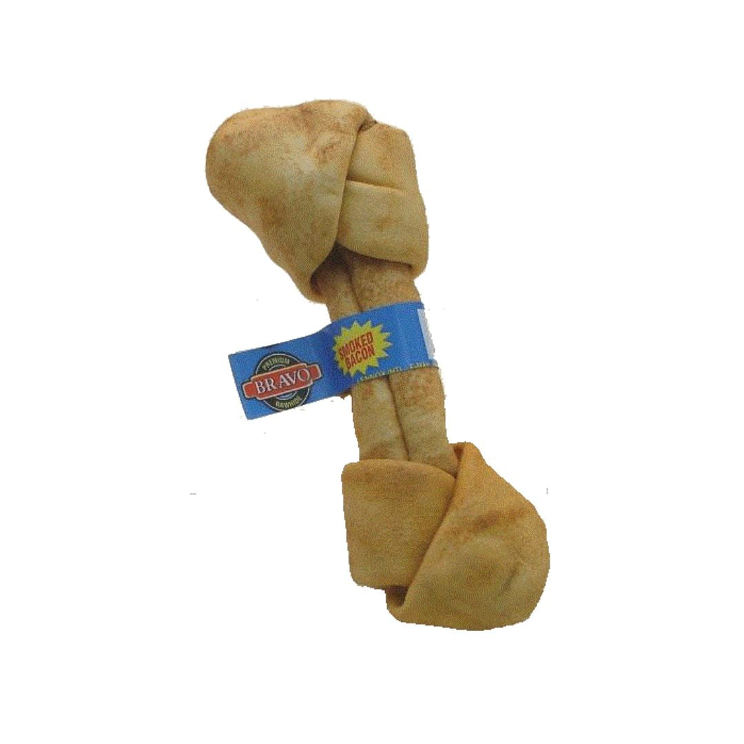 Suņu gardumi Grauzdētas jēra ādas kauls ar bekona garšu 110g, 16cm 1gab