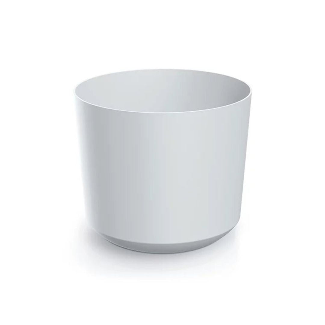 Puķu pods 13cm plastmasas balts Tubo