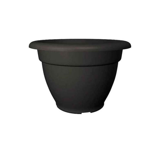 Puķu pods Venezia 18cm plastmasas antracīta