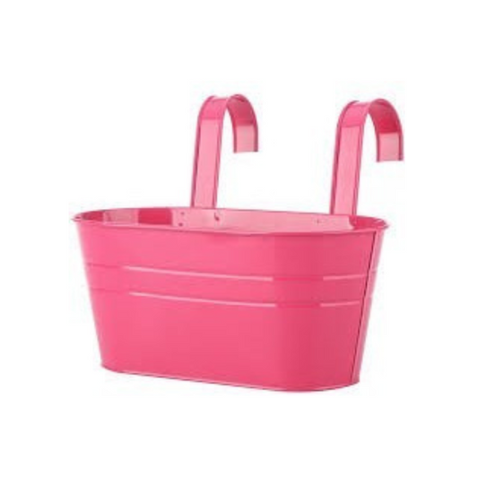 Balkona kaste metāla 39cm rozā