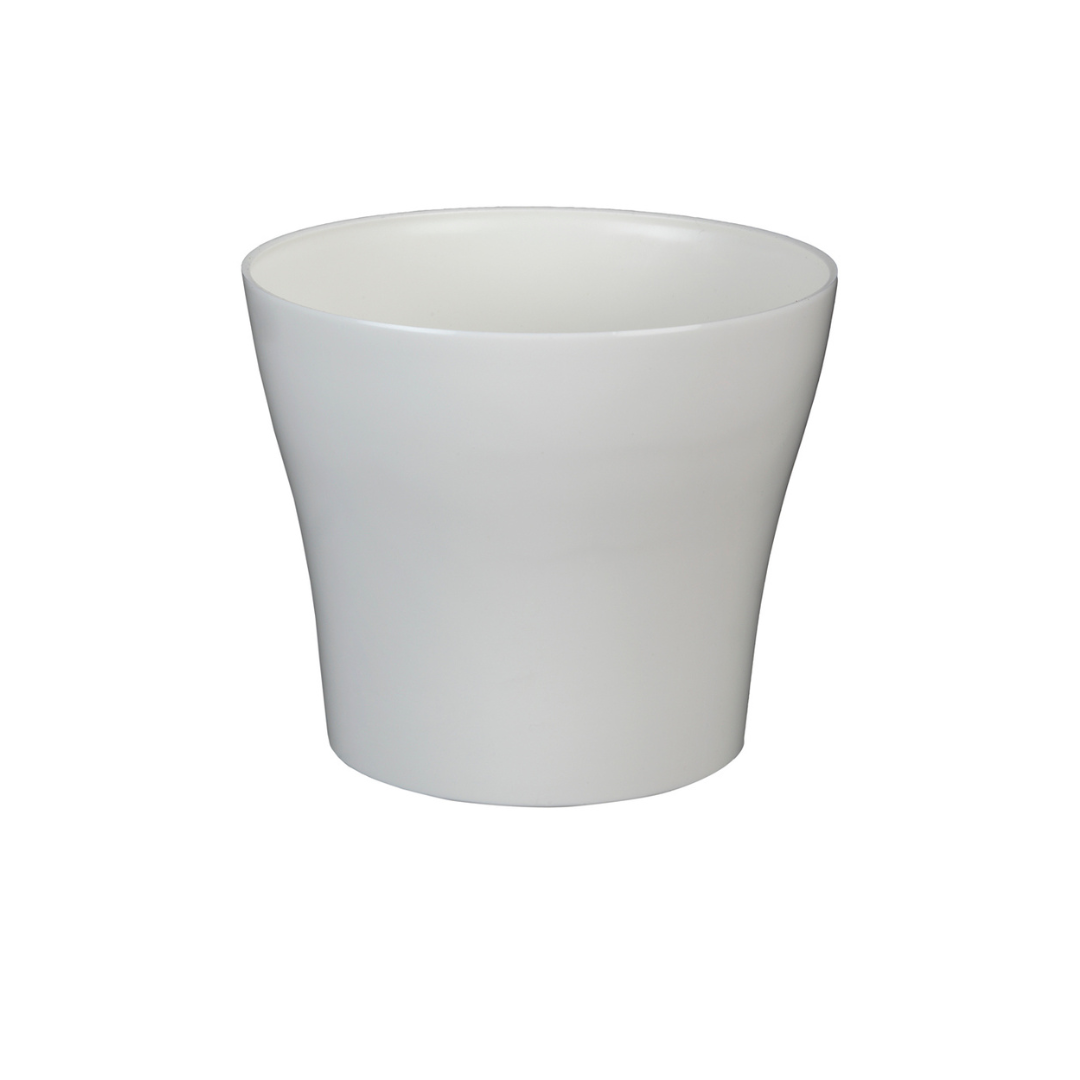 Puķu pods 15cm plastmasas balts Tulipan