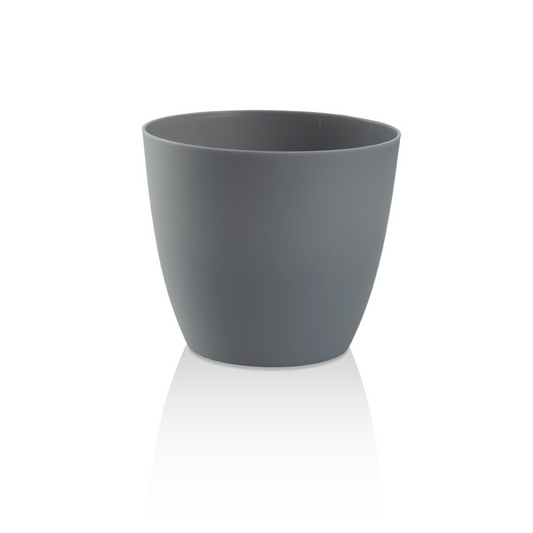 Puķu pods 21cm plastmasas pelēks Ella