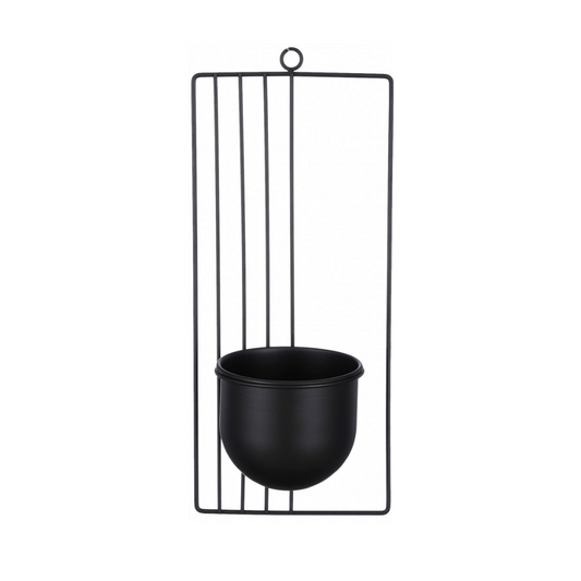 Puķu pods metāla melnā krāsā 36cm