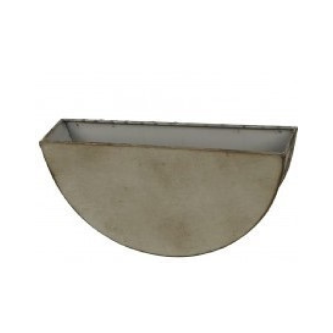 Puķu pods metāla sienas pelēcīgs 39cm