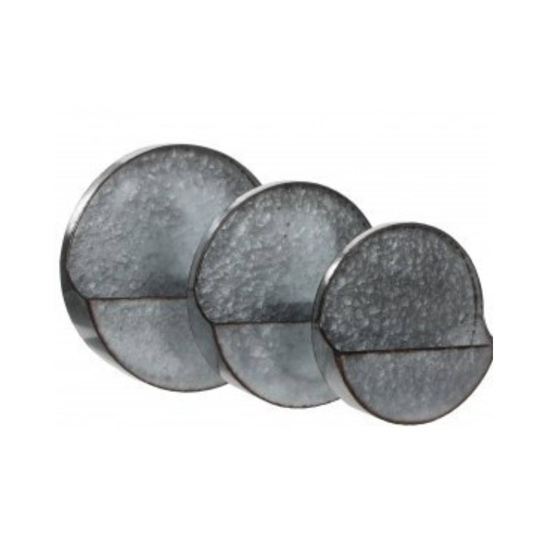 Puķu pods metāla sienas pelēks 38x6x9.5x15cm